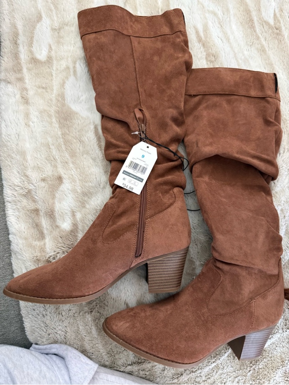 Time and Tru Women’s Tall Heeled Slouch Boots size 9 NWT